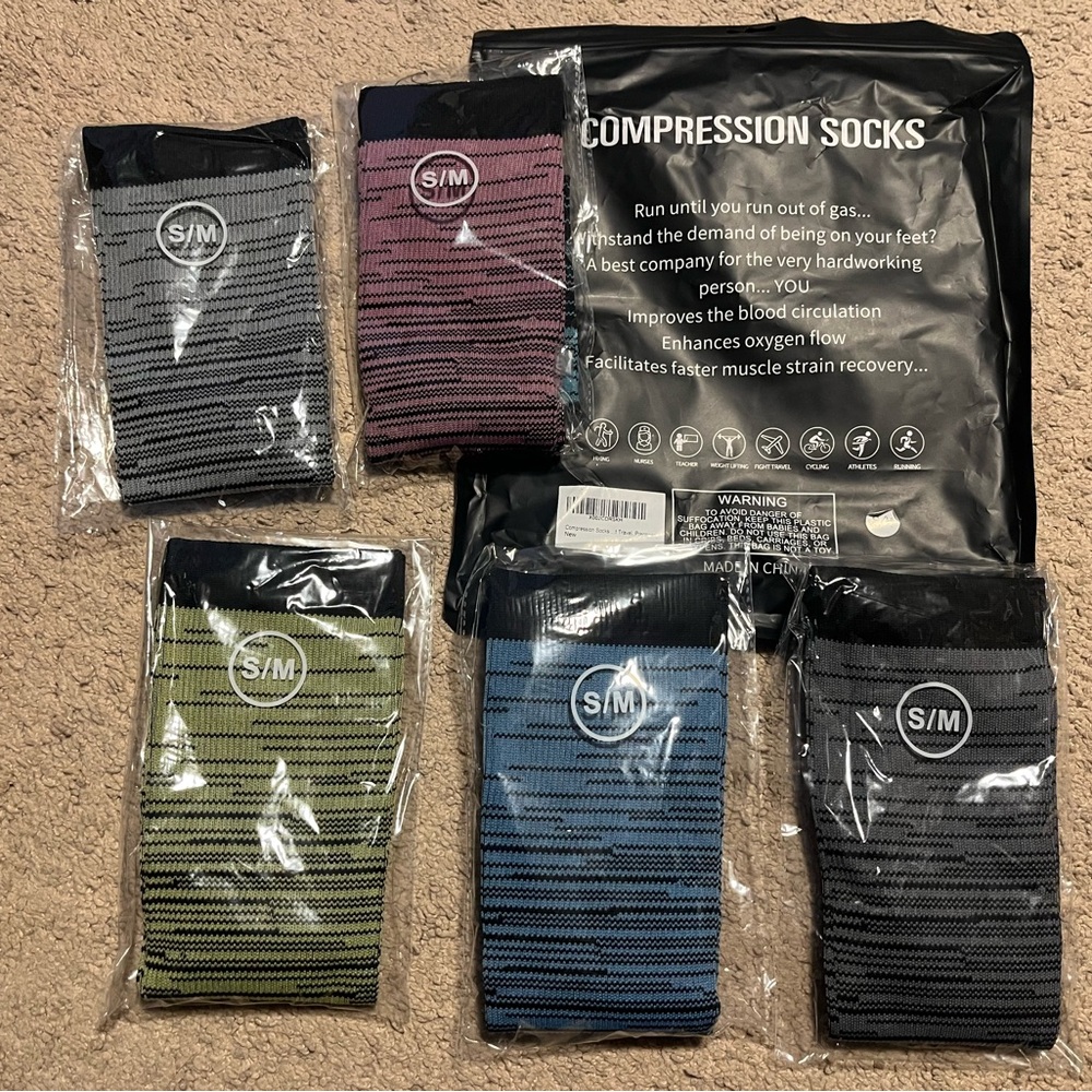 Knee High Compression Socks 5 Pairs
